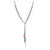 Tiffany & Company Carnelian Hematite Quartz Gemstone 18KWG Lariat Necklace