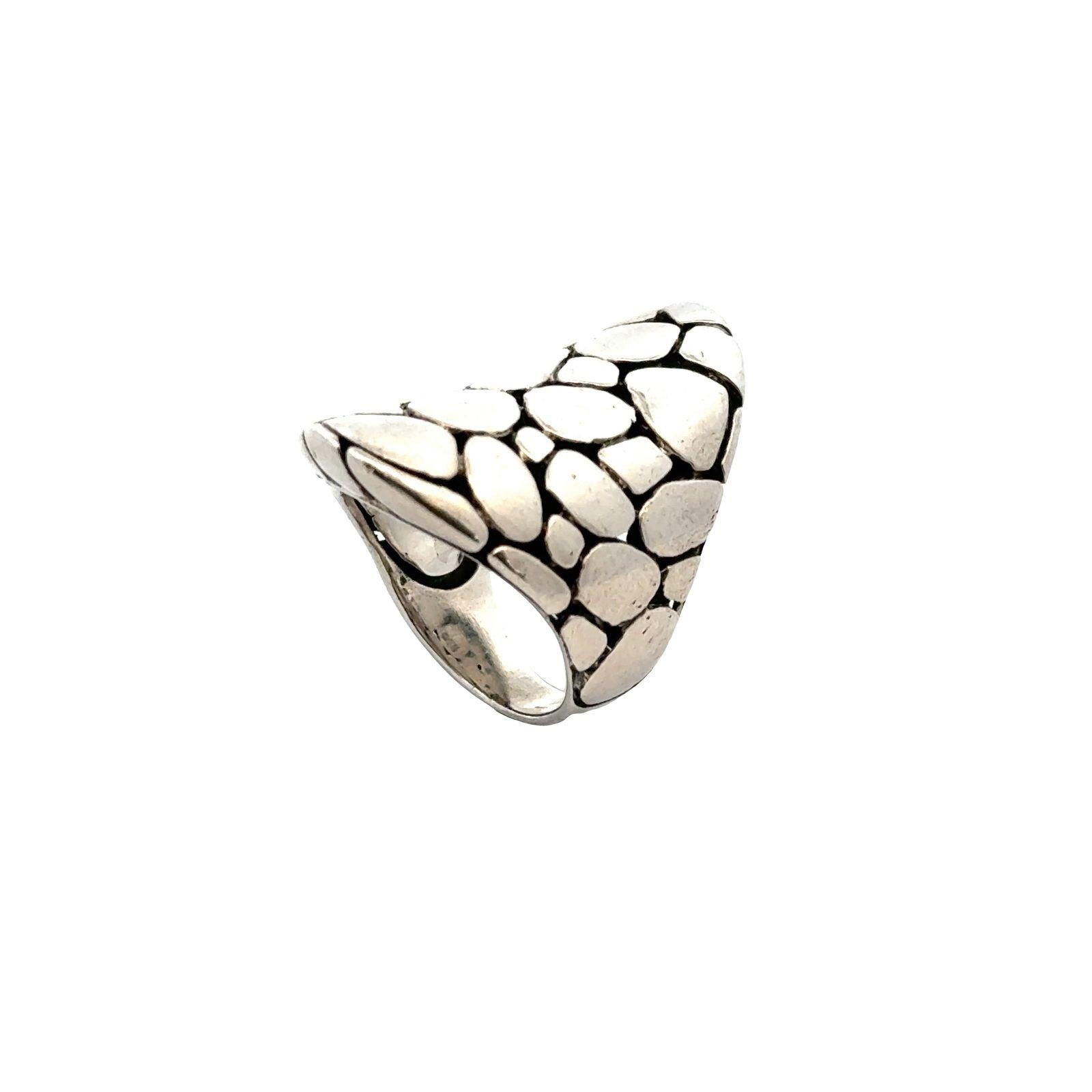 Modern Sterling Silver Saddle Ring