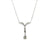 1950's Pear Diamond 14 Karat White Gold Drop Pendant Necklace