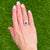 Sapphire Diamond 14 Karat White Gold Cocktail Ring Fingermate Shank