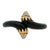 Diamond Onyx 18 Karat Yellow Gold Vintage Hinged Bangle Bracelet