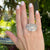 David Webb Diamond Carved Rock Crystal Vintage Cocktail Ring