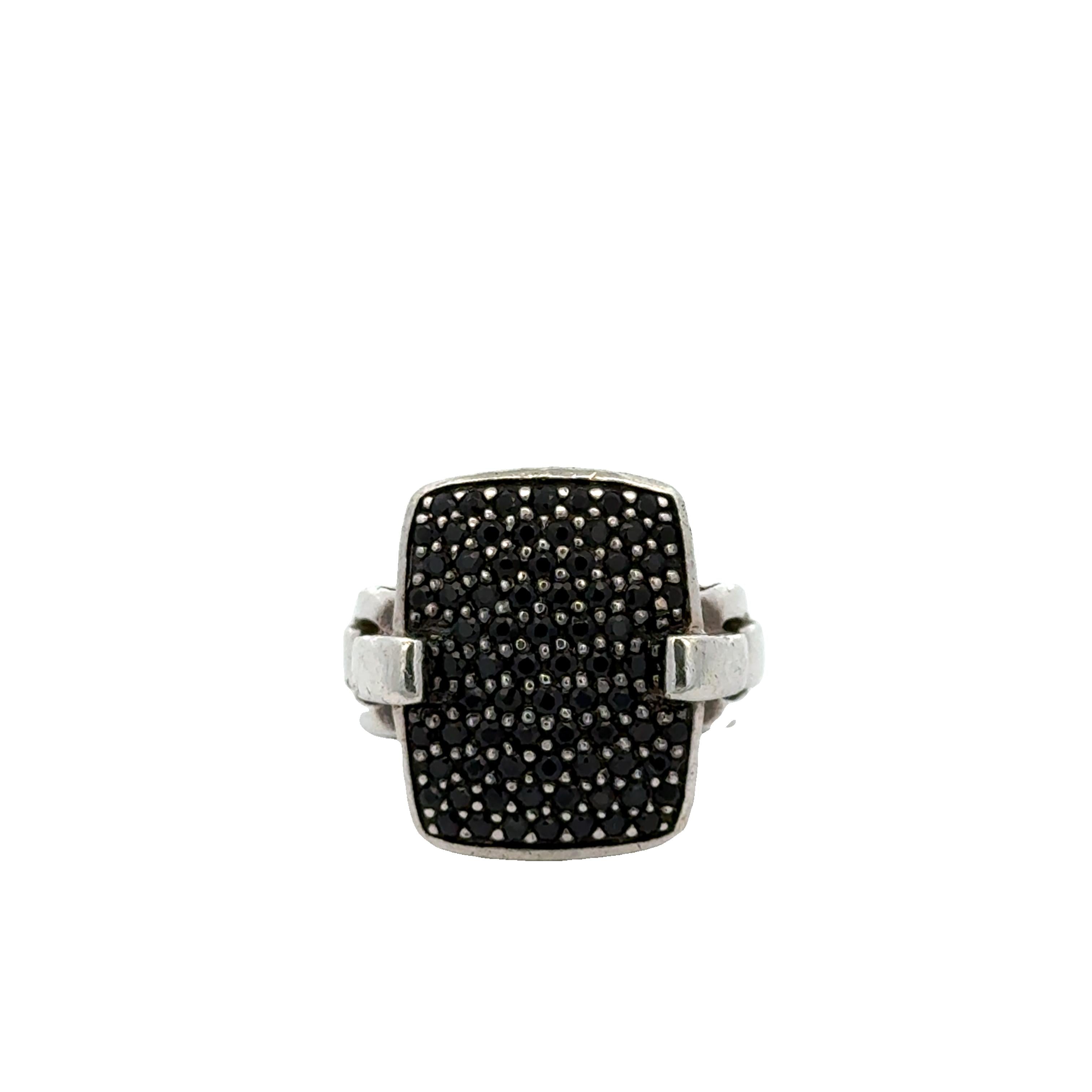 John Hardy Sterling Silver Spinel Gemstone Modern Ring