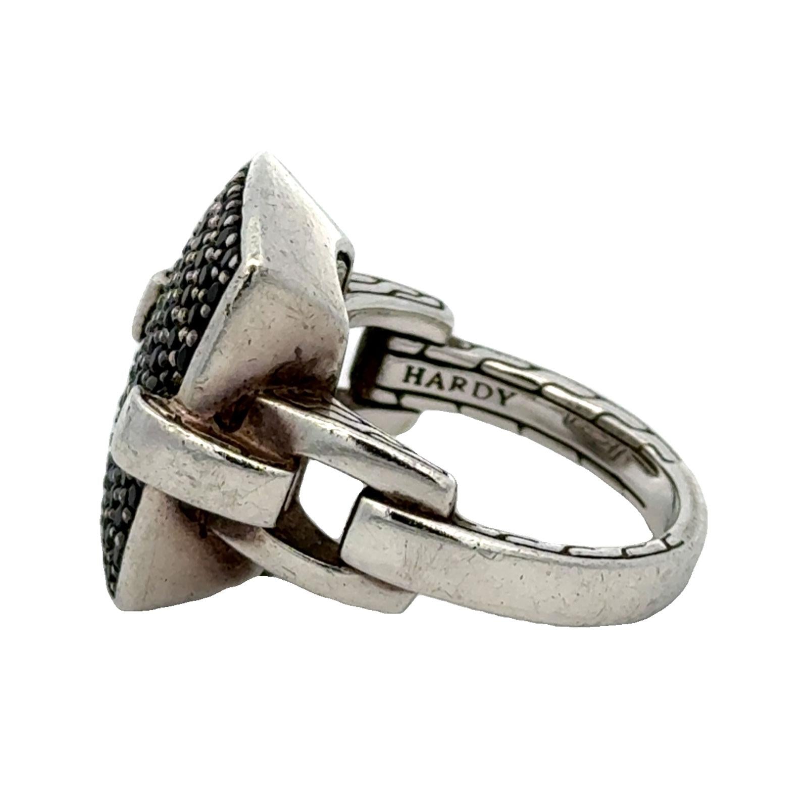 John Hardy Sterling Silver Spinel Gemstone Modern Ring