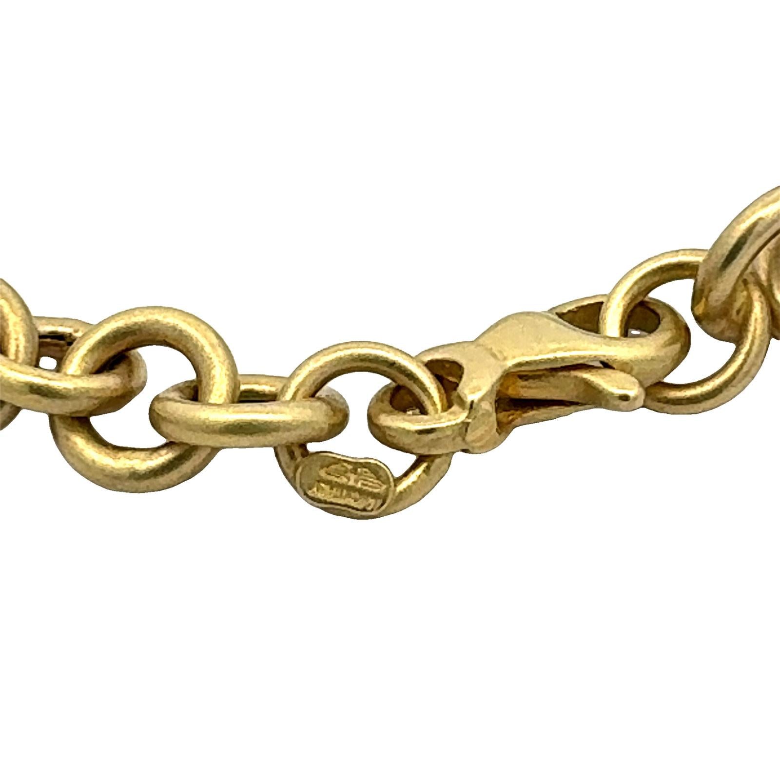 Onyx 14 Karat Yellow Gold Link Necklace Signed Herco