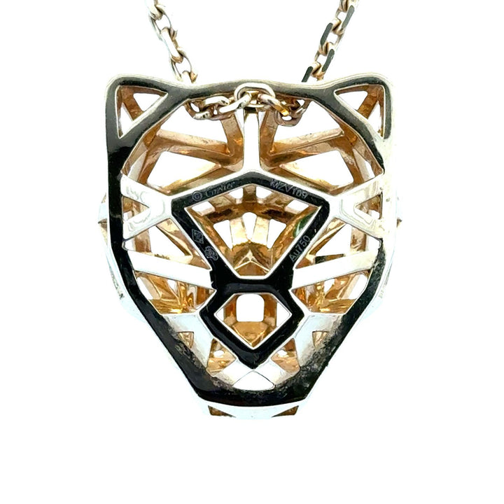 Cartier Tsavorite Black Onyx Panthere De Cartier 18KYG Pendant Necklace B&P's