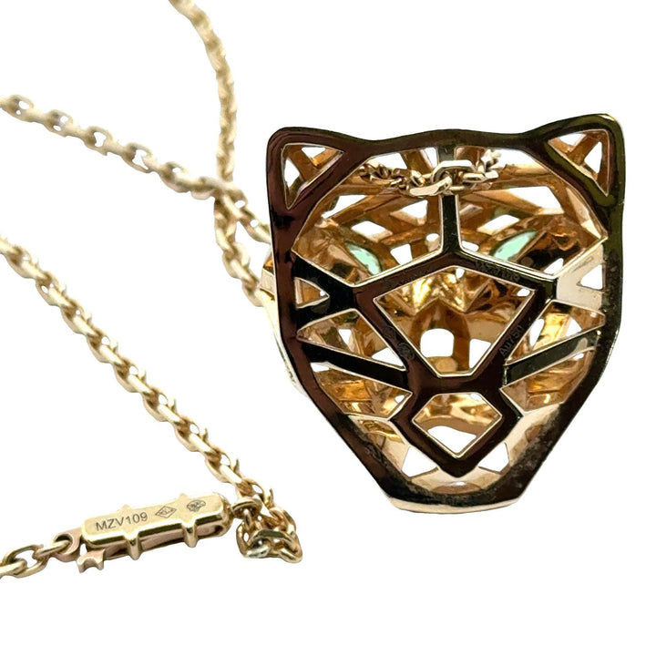 Cartier Tsavorite Black Onyx Panthere De Cartier 18KYG Pendant Necklace B&P's