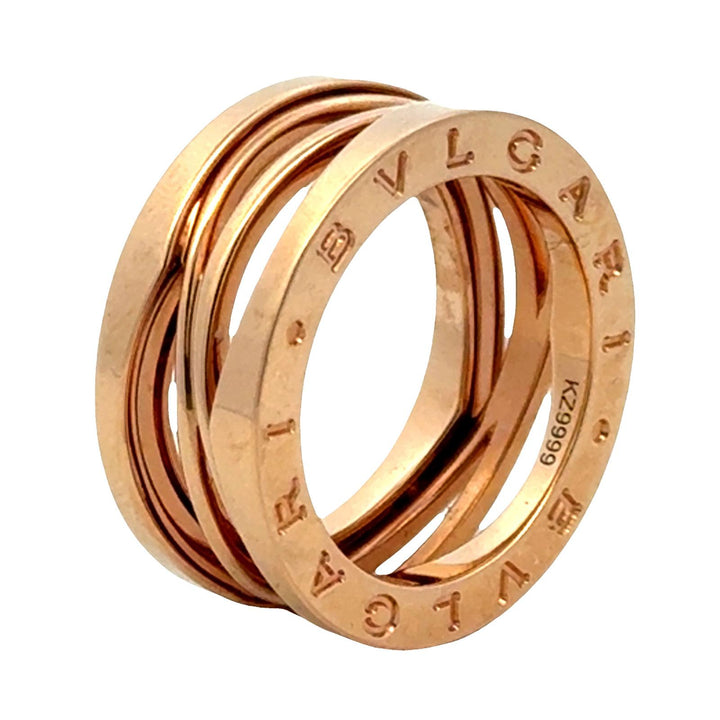 Bvlgari BZero Legend 18 Karat Rose Gold Ring Size 53 (6) B&P’s New