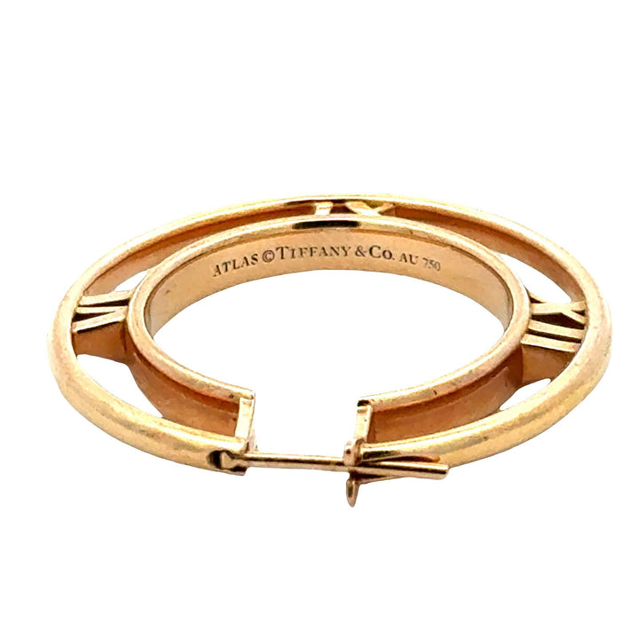 Tiffany & Co. Atlas Medallion 18 Karat Rose Gold Hoop Earrings