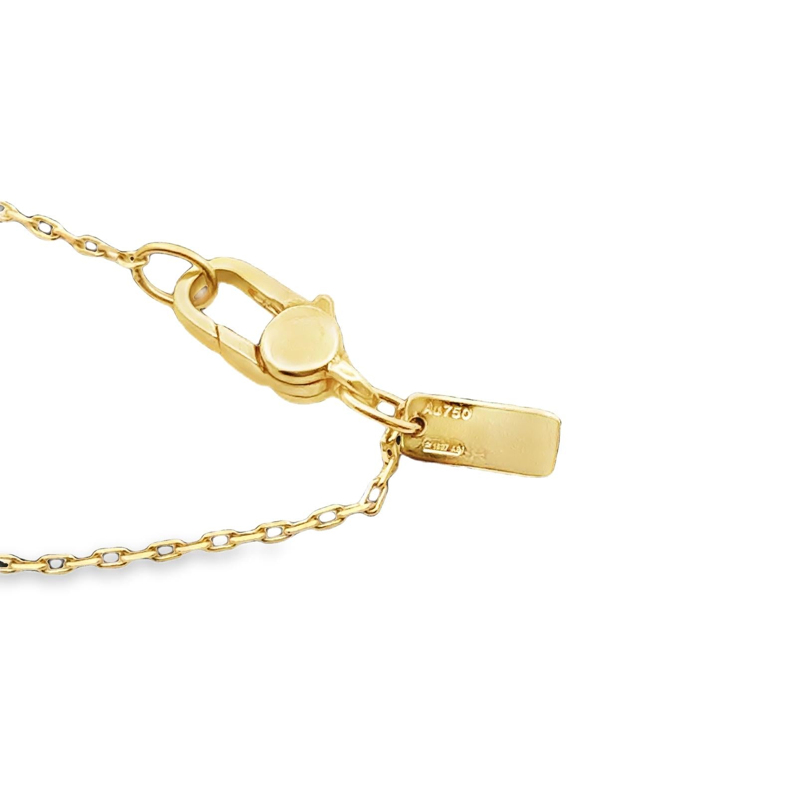 Gucci 18 Karat Yellow Gold Icon Twirl Logo Pendant Necklace Adjustable