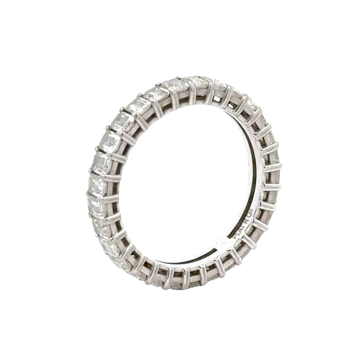 Emerald Cut Diamond Platinum Eternity Wedding Anniversary Band Ring Size 6