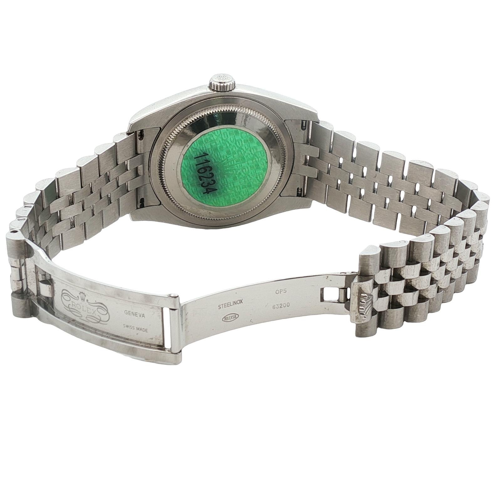 Rolex Datejust 36mm 116234 Rhodium Roman Dial Jubilee Bracelet Circa 2007