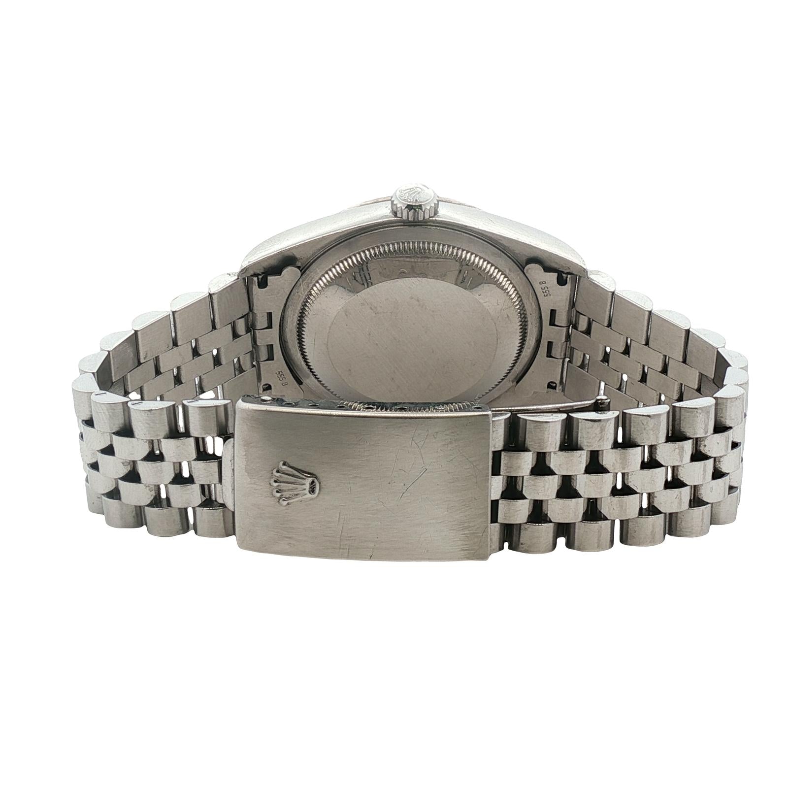 Rolex Datejust 36mm 16234 Black Dial Fluted Bezel Jubilee Bracelet Circa 2004
