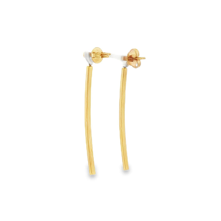 Tiffany & Co. T Bar Diamond 18 Karat Yellow Gold Drop Earrings