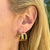 Tiffany & Company Italian Zig-Zag 18 Karat Yellow Gold Hoop Earrings