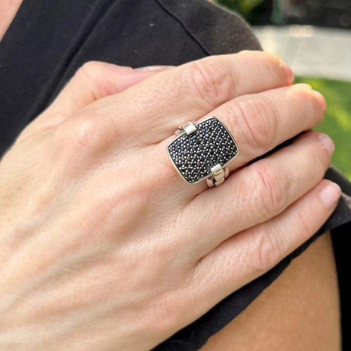John Hardy Sterling Silver Spinel Gemstone Modern Ring
