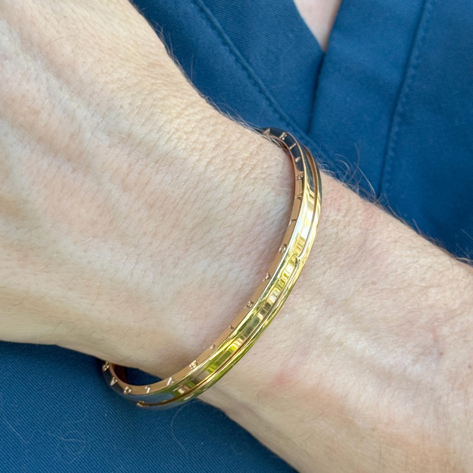 Bvlgari BZero 18 Karat Rose Gold Cuff Bangle Bracelet New Box & Papers