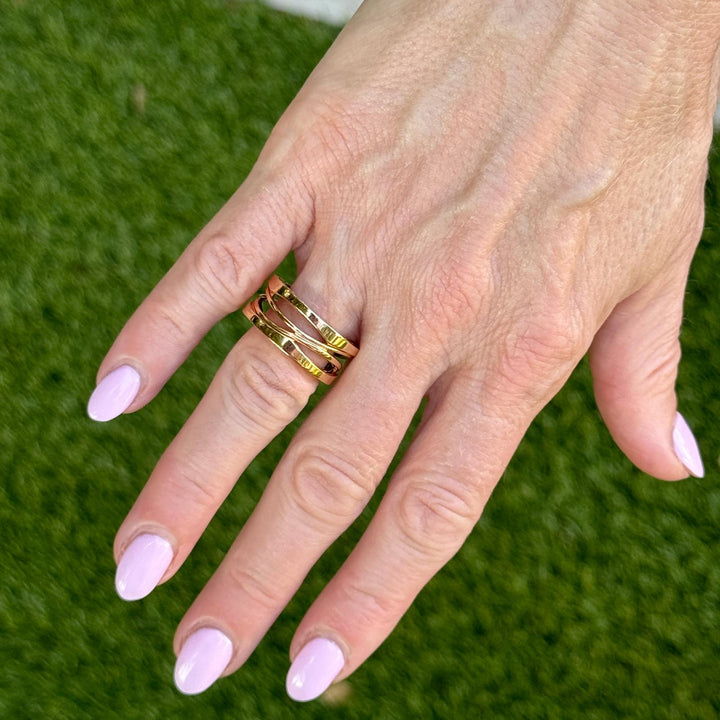 Bvlgari BZero Legend 18 Karat Rose Gold Ring Size 53 (6) B&P’s New