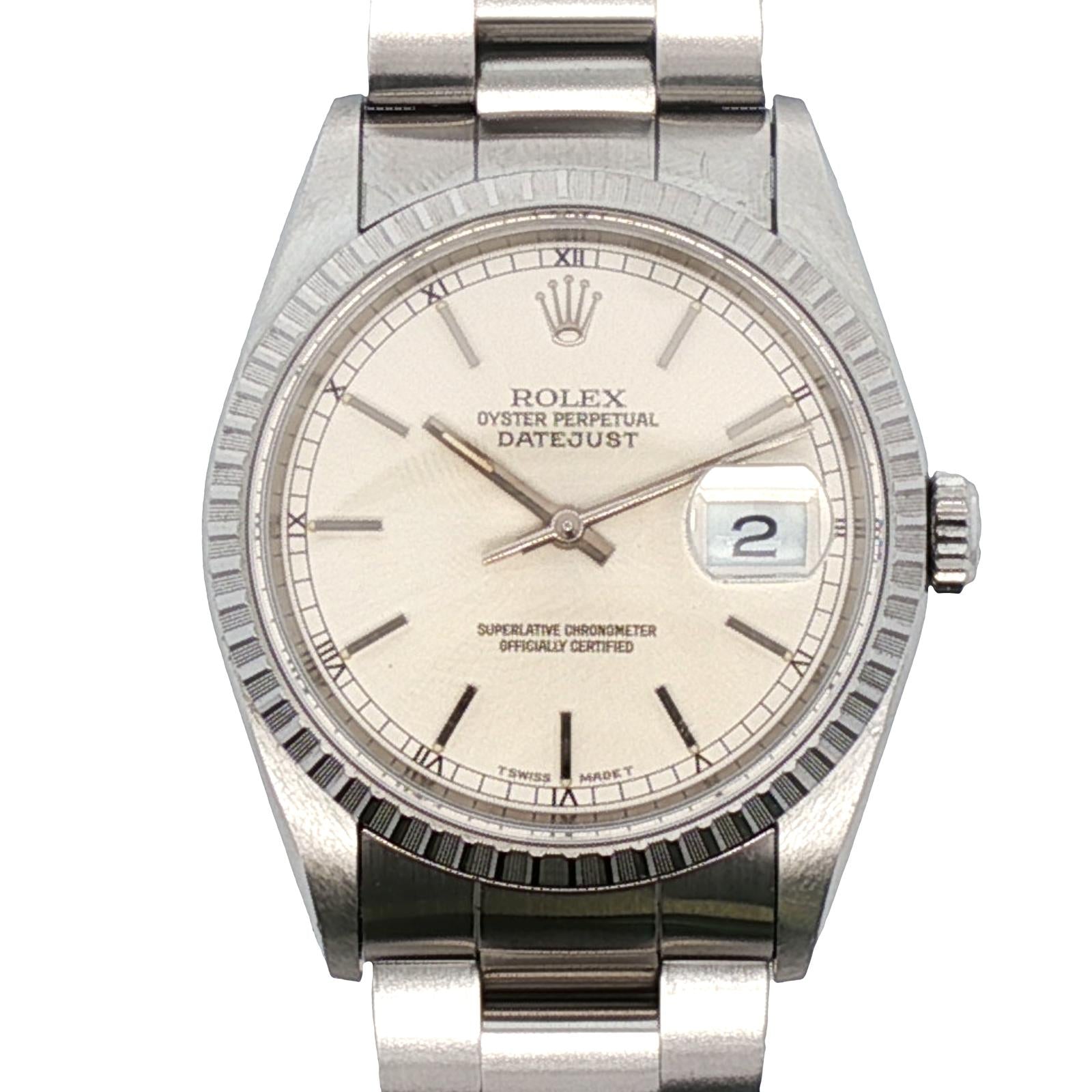 Rolex Datejust 36mm 16220 Silver Dial Oyster Bracelet Circa 1991