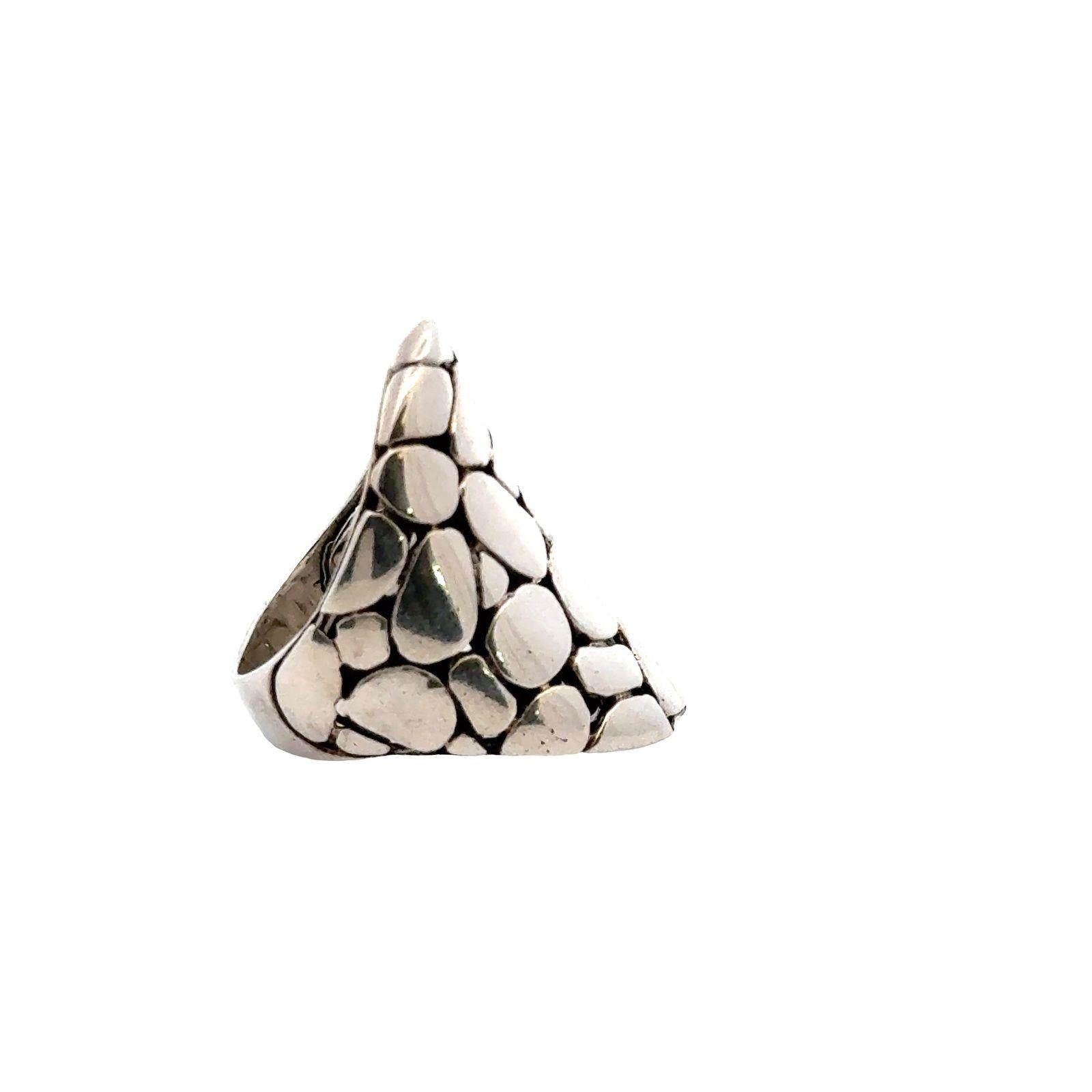 Modern Sterling Silver Saddle Ring