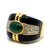 Emerald Onyx Diamond 18 Karat Yellow Gold Contemporary Vintage Cocktail Ring