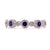 Diamond Blue Sapphire Stackable 14 Karat White Gold Band Ring
