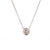 Diamond Solitaire Bezel Set Pendant Necklace 14 Karat White Gold