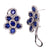 Sapphire Diamond 18 Karat White Gold Earrings Omega Backs-New