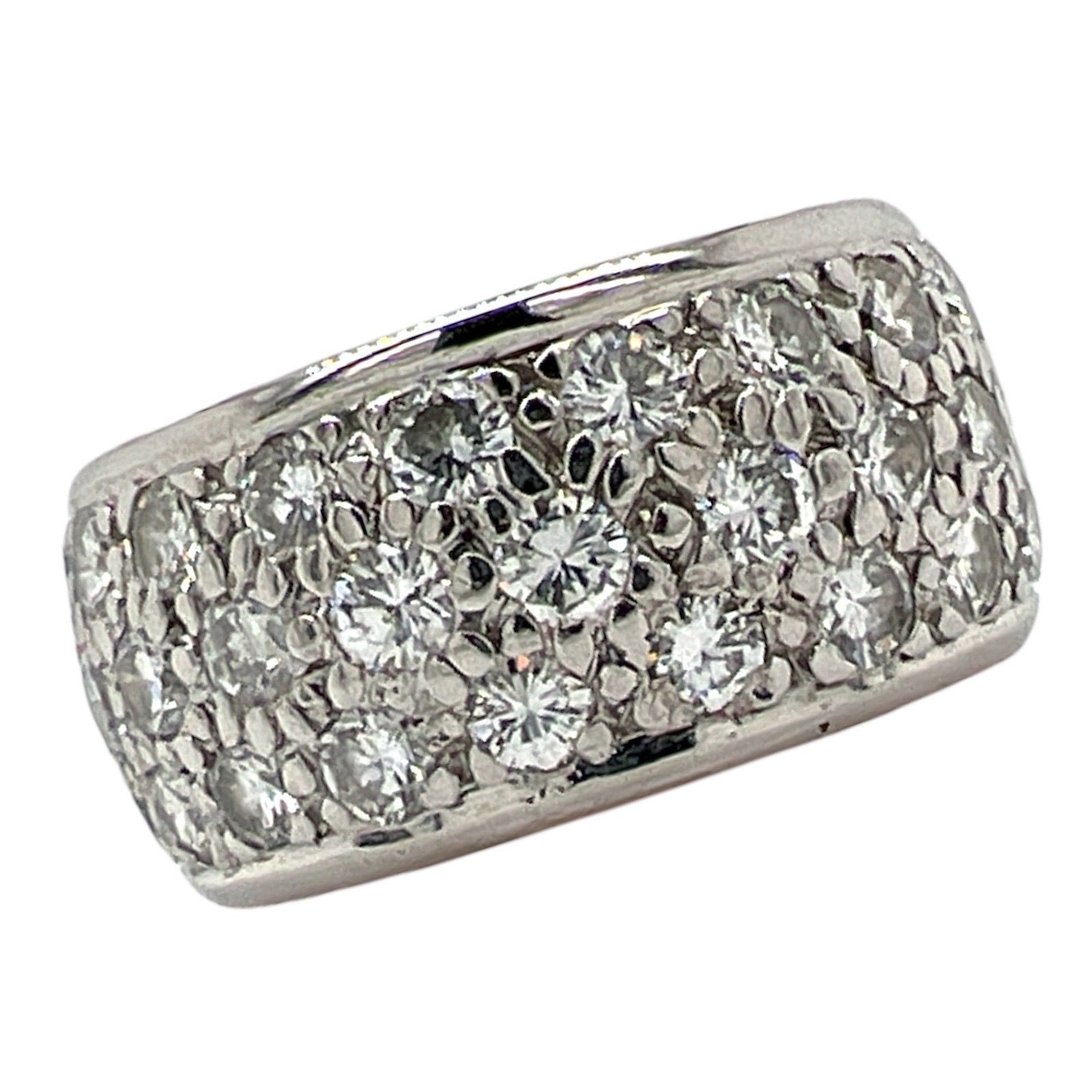 Diamond Eternity Wedding Band Ring 18 Karat White Gold -New