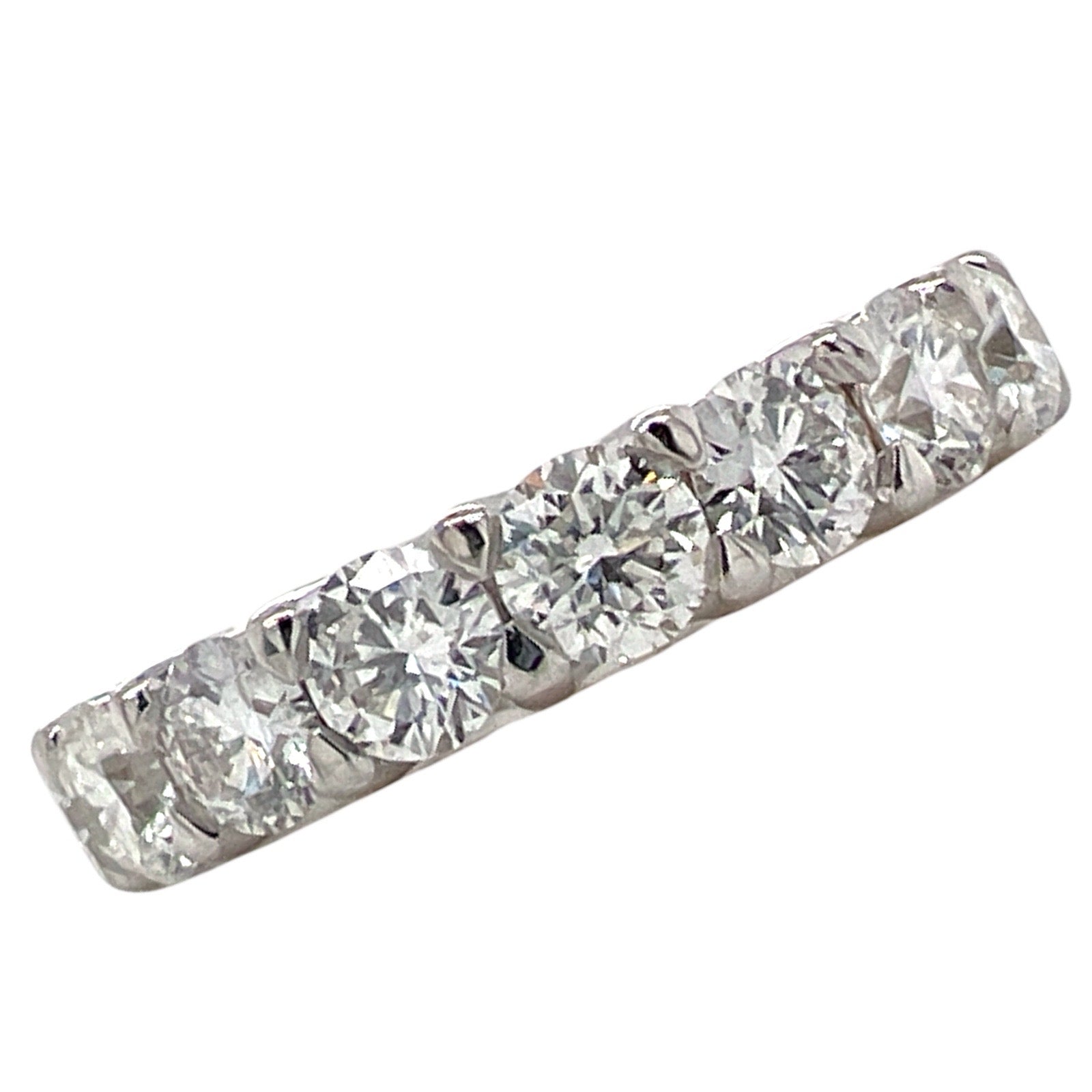 4.36 CTW Round Brilliant Diamond Eternity Wedding Band Ring Size 6