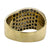2.25 CTW Invisibly Set Diamond 18 Karat Yellow Gold Wedding Band Ring