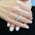 4.52 CTW Oval Diamond 18 Karat White Gold Eternity Wedding Band Ring