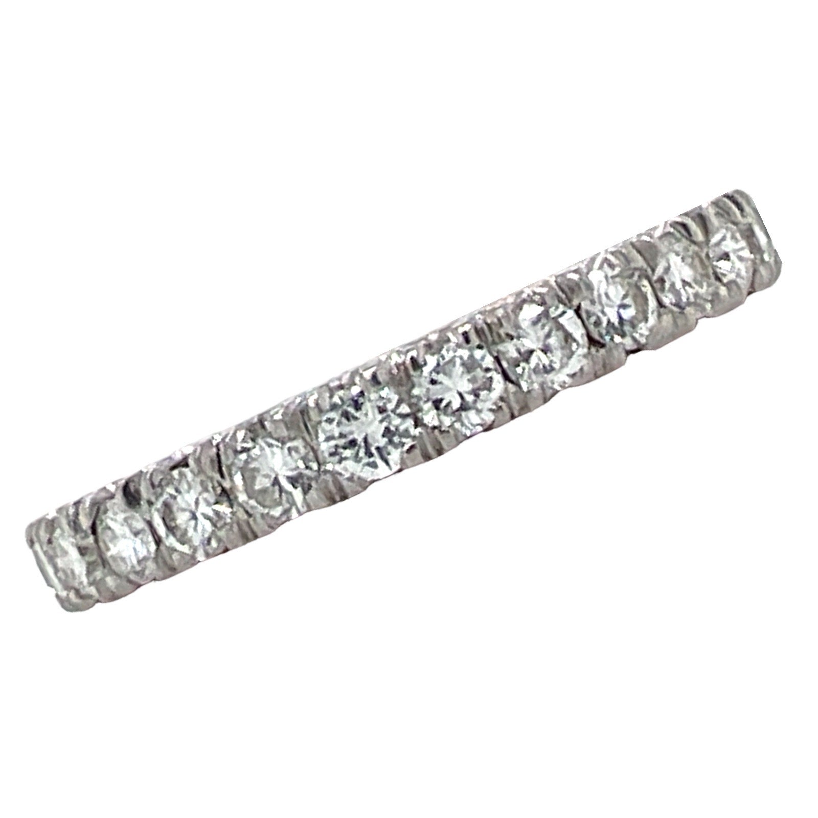 Diamond Platinum Eternity Band Ring Size 7.25