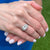 Princess Cut Diamond Three Stone Platinum Engagement Ring GIA