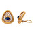Diamond Sapphire 18 Karat Yellow Gold Earclip Earrings