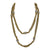 4.32 CTW Diamond 18 Karat Woven Yellow Gold Three Strand Necklace
