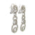 Round Brilliant Diamond 18 Karat White Gold Modern Drop Danlge Circle Earrings