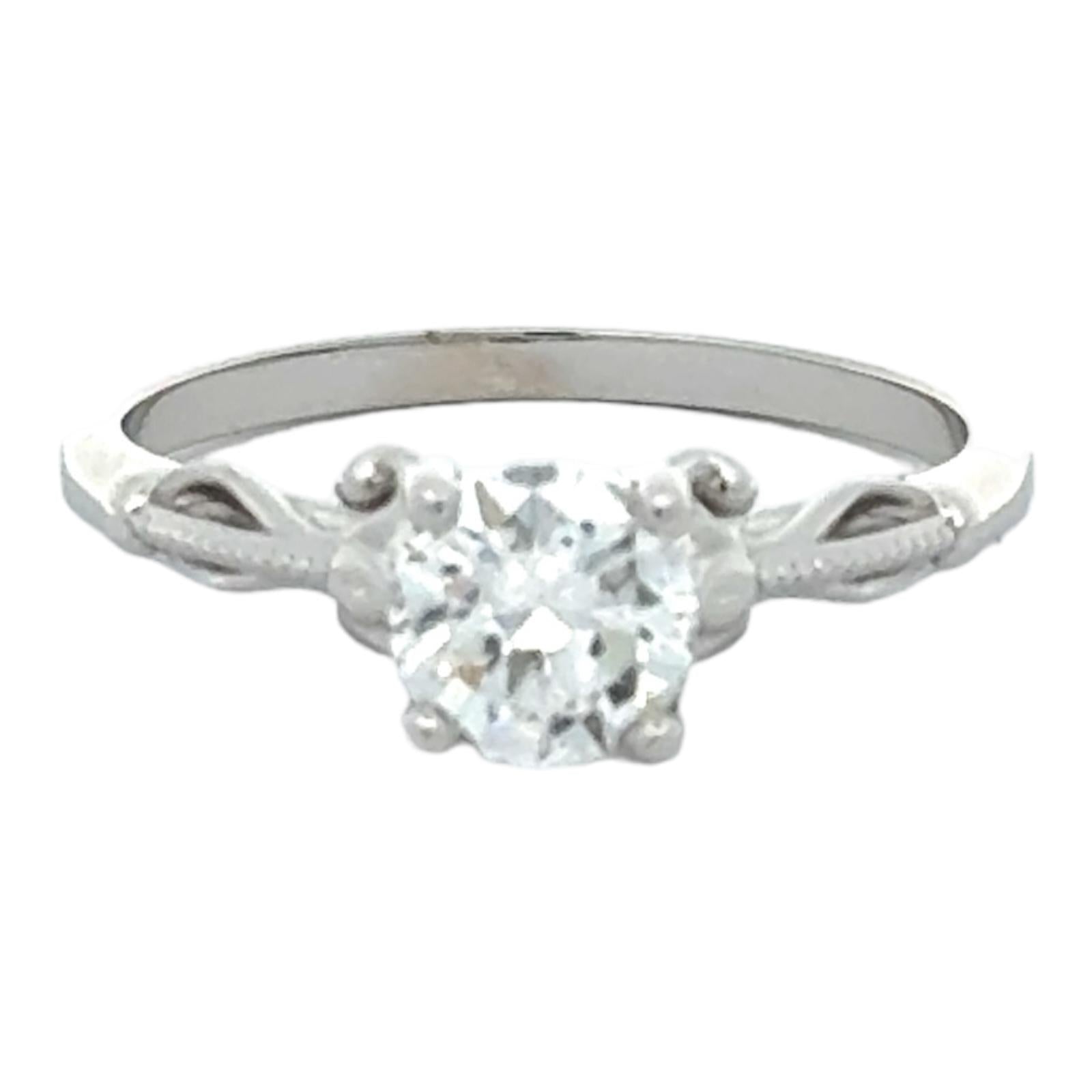 1.01 Carat Round Brilliant Cut Diamond Solitaire Engagement Ring GIA Certified