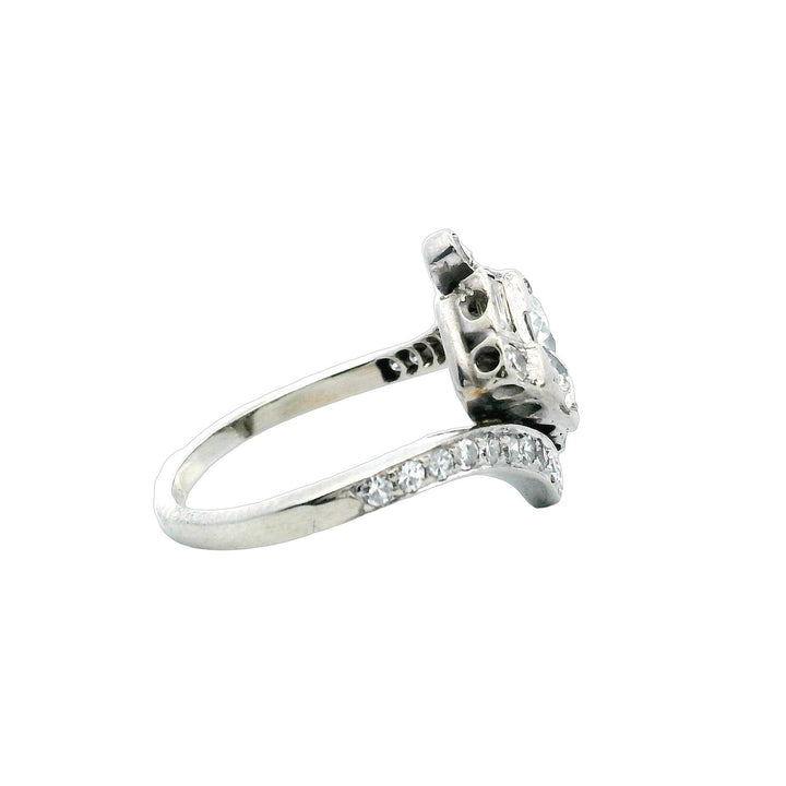 1940's Diamond Vintage Bypass Ring