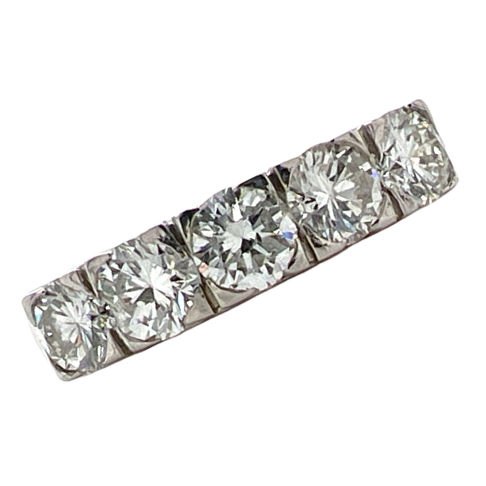 1.25 CTW Round Brilliant Diamond Platinum Wedding Band Ring