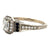 Emerald Cut Diamond Sapphire 14 Karat White Gold Engagement Bridal Set Ring