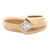 Gent's Princess Cut Diamond 14 Karat Yellow Gold Solitaire Contemporary Ring