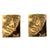 Salvador Dali 18 Karat Yellow Gold Portrait Vintage Cufflinks