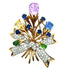 Tiffany Schlumberger Rare French Sapphire Diamond Floral Bouquet 18KYG Brooch Pin
