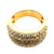 1990's Cartier Two Row Diamond 18 Karat Yellow Gold Vintage Band Ring Size 54