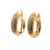 1990's Cartier Pave Diamond Half-Hoop Lever-Back Vintage Earrings