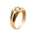 Men's Diamond Solitaire 14 Karat Yellow Gold Vintage Band Ring