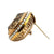 Vintage Large Citrine Gemstone Seed Pearl 14 Karat Yellow Gold Pin & Pendant