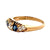 Old Mine Cut Diamond Sapphire 18 Karat Yellow Gold 5 Stone Vintage Band Ring