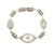Art Deco Rock Crystal Diamond 14 Karat White Gold Filigree Vintage Bracelet